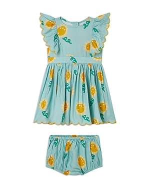 Stella Mccartney Girls' Sunflower Dress & Bloomers Set - Baby In Light Blue