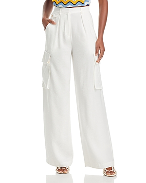 Shop Ramy Brook Emil Cargo Pants In Ivory