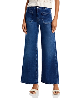 Frame Le Slim Patch Pocket Palazzo Jeans in Thunderstorm