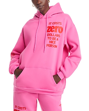 Shop The Mayfair Group Nice Person Graphic Hoodie In Pink