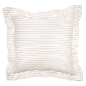 Frette Chevron Pinstripe Euro Sham - Exclusive In Milk/beige