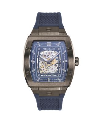 FERRAGAMO - F-80 Tonneau Skeleton Watch, 42mm