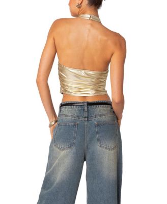 Karter Metallic Halter Top