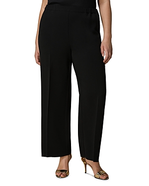 Marina Rinaldi Lecce Relaxed Wide Leg Trousers In Black