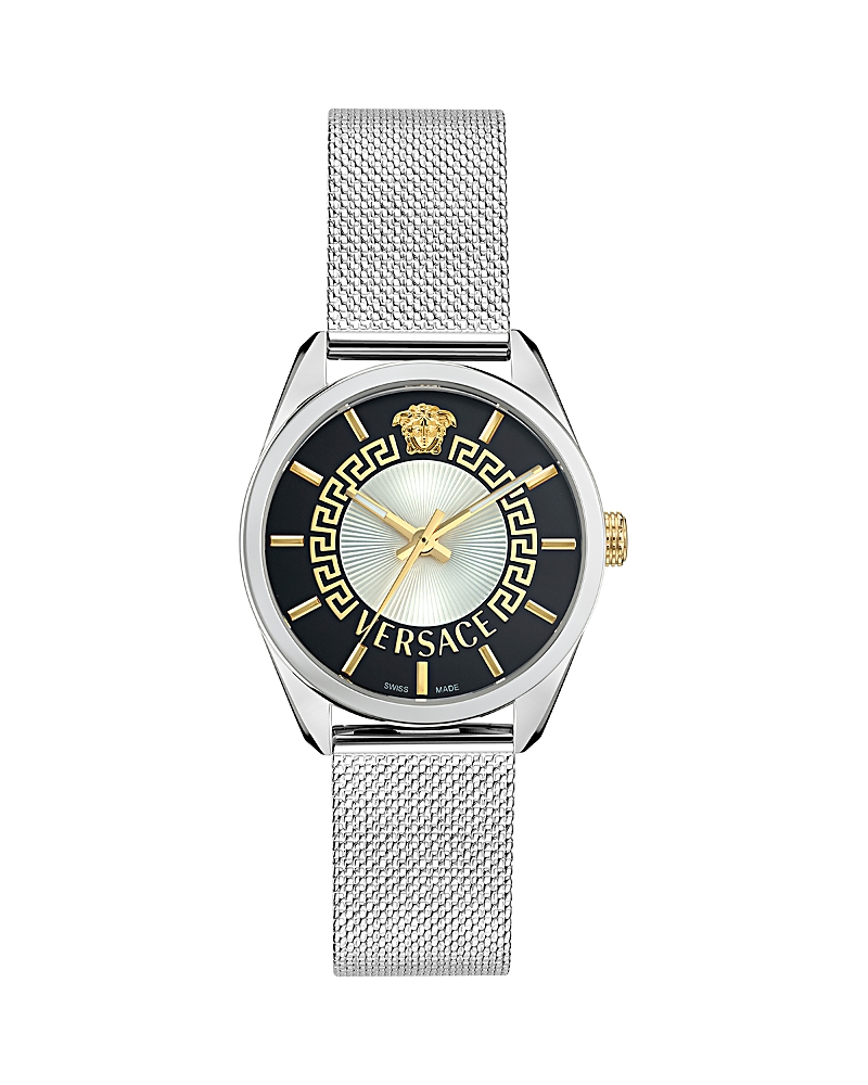 Versace New V-circle Bracelet Watch In Stainless