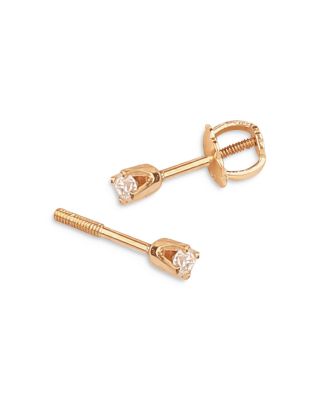 Bloomingdale's Fine Collection Children's Diamond Mini Stud Earrings in 14K Yellow Gold, 0.04 ct. t. w.