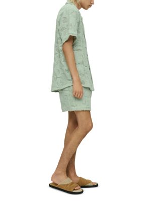 Galbanum Cuba Cotton Blend Crochet Camp Shirt