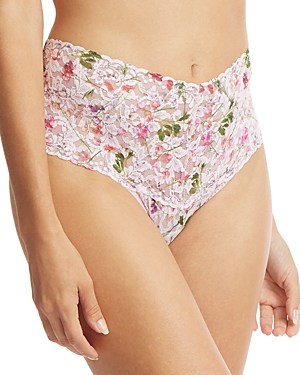 Shop Hanky Panky Printed Retro Thong In Rise And Vines
