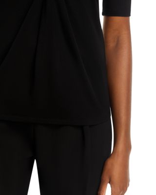 Elbow Sleeve Twist Front Top