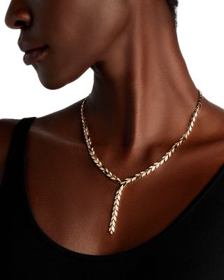 Bloomingdale's Fine Collection - Diamond Chevron Lariat Necklace in 14K Yellow Gold, 0.85 tcw