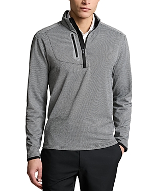 Shop Polo Ralph Lauren Rlx Ralph Lauren Golf Classic Fit Houndstooth Jersey Pullover In Black