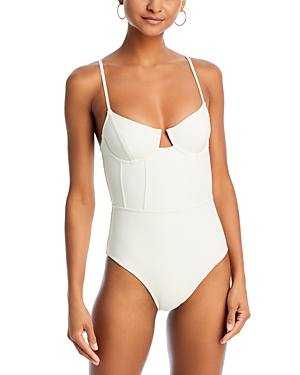 Solid & Striped Solid And Striped Off-white The Veronica One-piece Swimsuit In White