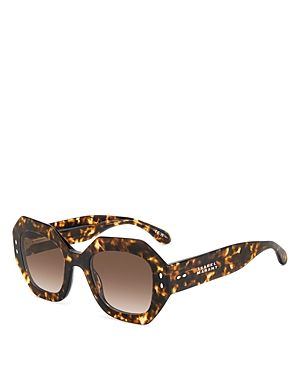 Shop Isabel Marant Square Sunglasses, 52mm In Havana/brown Gradient