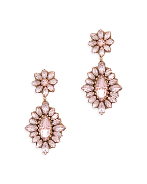 Shop Deepa By Deepa Gurnani Alianah Rhinestone Drop Earrings In Baby Pink
