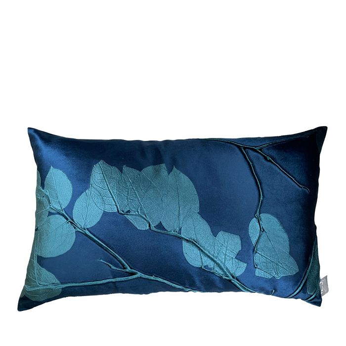 Aviva Stanoff Azure Lemon Leaf Decorative Pillow, 12" x 20
