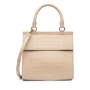 Shop Modern Picnic The Faux Croc Embossed Luncher In Beige