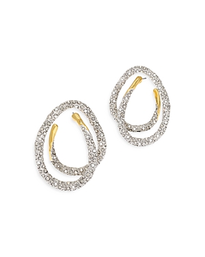 Shop Alexis Bittar Solanales Crystal Spiral Post Earrings In Gold/crystal