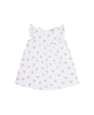 Nellapima Girls' Pink Heart Print Scoop Neck Dress - Baby, Little Kid