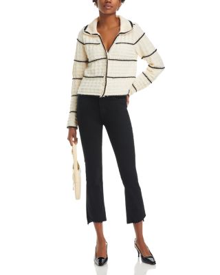 The Insider High Rise Crop Step Fray Bootcut Jeans in Not Guilty