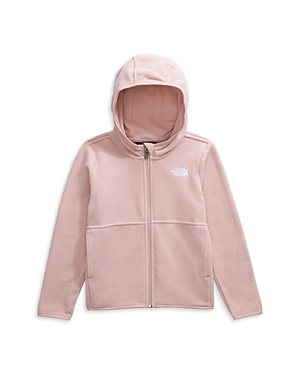 Shop The North Face Unisex Glacier Full Zip Hoodie - Little Kid In Pink Moss