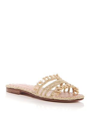 Carrie Forbes Women's Mars Raffia Woven Slide Sandals In Natural