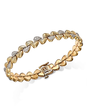 Bloomingdale's Diamond Grooved Link Bracelet in 14K Yellow Gold, 1.0 ct. t.w.
