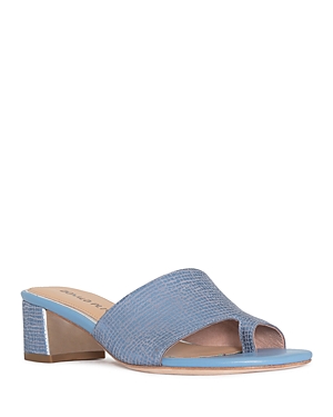 DONALD PLINER WOMEN'S TOE LOOP BLOCK HEEL SLIDE SANDALS
