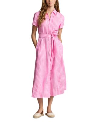 [Polo Ralph] ラルフローレン Lauren Linen Dress Linen Shirtdress | Ralph Lauren