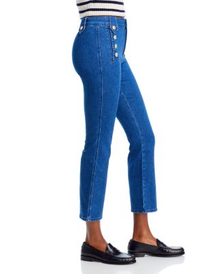 Robertson Cropped Flare Leg Jeans in Dark Wash