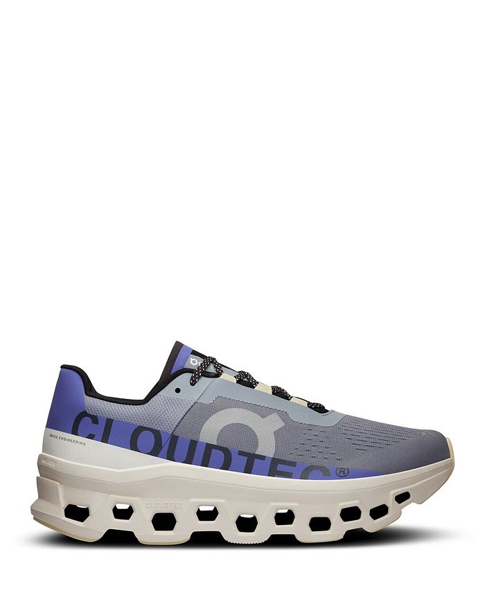 On Cloudmster Rubber-trimmed Mesh Running Sneakers In Mist/blue