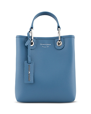 Emporio Armani Deer-print Myea Vertical Shopper Bag In Denim