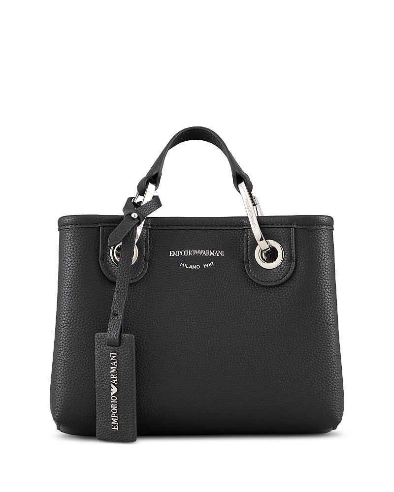 Emporio Armani Deer-print Mini Myea Bag In Navy