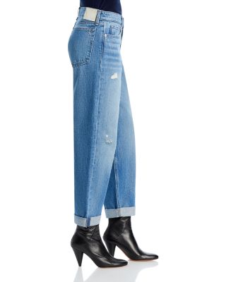 Dre Low-Rise Cuffed Baggy Jeans in Meyer