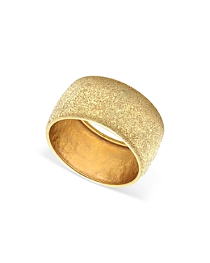 Bloomingdale's 14k Yellow Gold Glitter Textured Wide Band In Gold