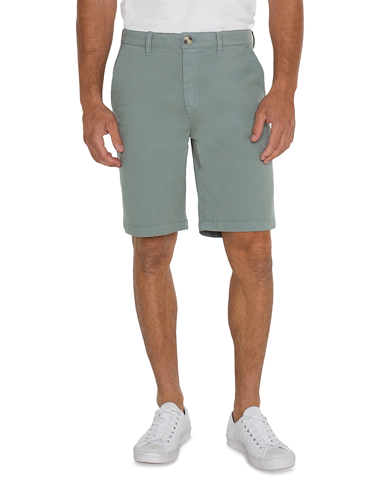 Liverpool Los Angeles Twill Shorts In Eucalyptus