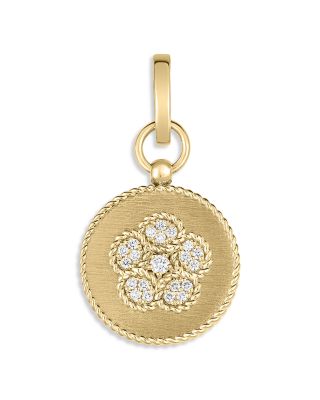 Roberto Coin - 18K Yellow Gold Diamond Daisy Pendant - Exclusive