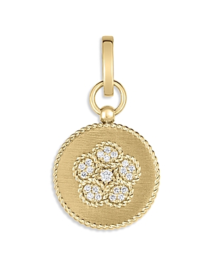 Shop Roberto Coin 18k Yellow Gold Diamond Daisy Pendant - 100% Exclusive