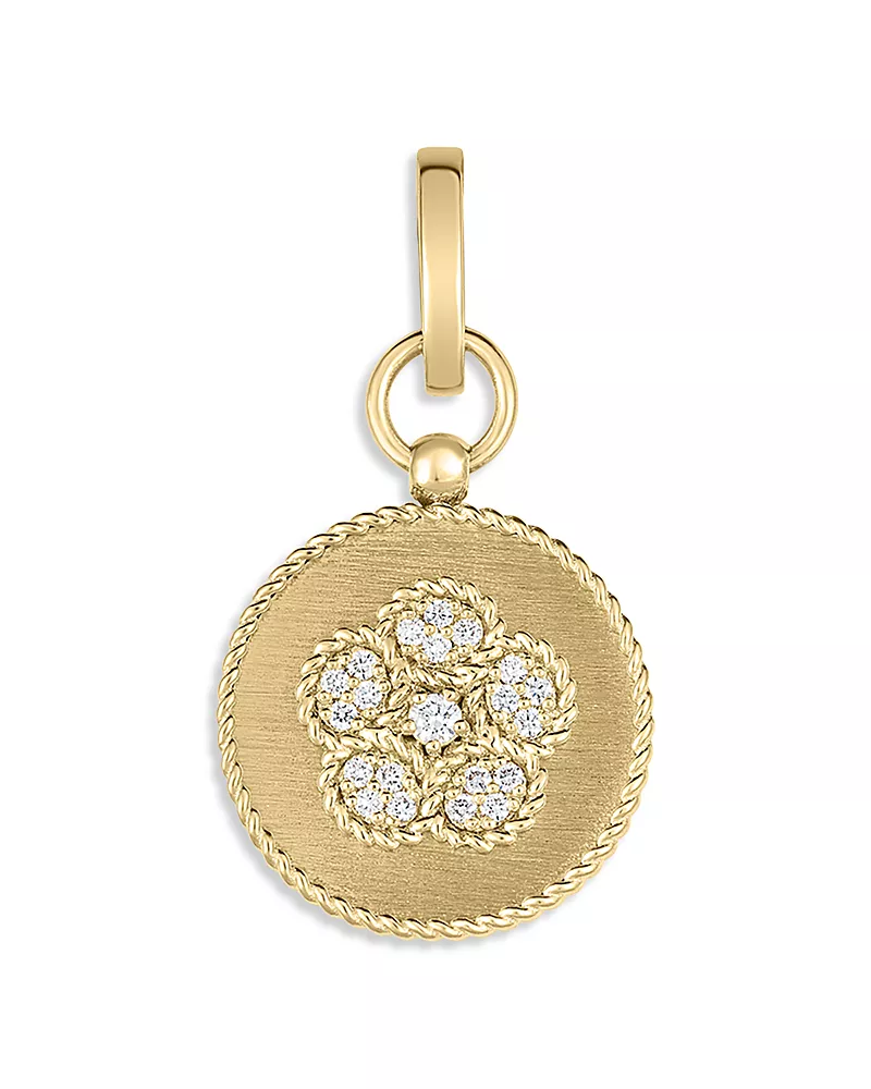 Roberto Coin 18K Yellow Gold Diamond Daisy Pendant - Exclusive