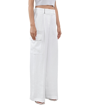 Shop Peserico Wide Leg Cargo Pants In Pure White