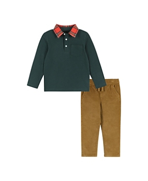 Shop Andy & Evan Boys' Holiday Polo Set - Little Kid, Big Kid In Green