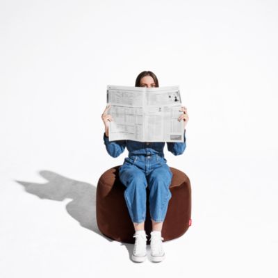 Point Large Royal Velvet Pouf