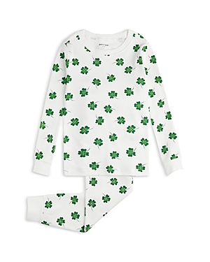 Shop Petit Lem Unisex Printed Pajamas Set - Little Kid In Off White