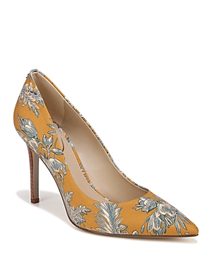 Sam Edelman Hazel Pointed Toe Pump In Washed Marigold