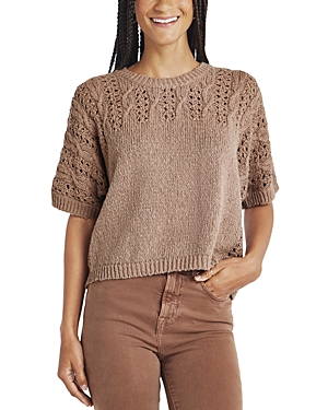 Splendid Mason Short Sleeve Sweater In Macchiato