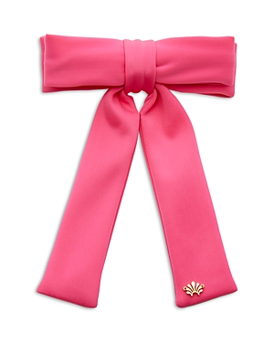 Lele Sadoughi Antoinette Neoprene Bow Barrette In Pink