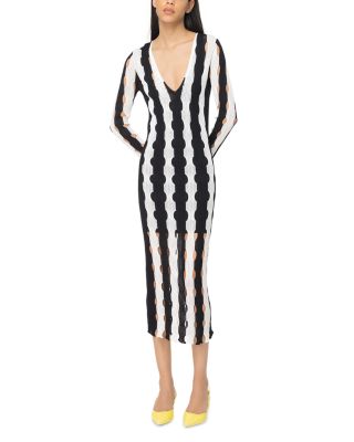 PINKO - Ring Openwork Cardigan Dress