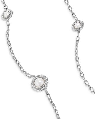 Pearl Classics Station Chain Necklace in Sterling Silver, 3mm