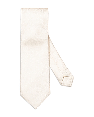 Eton Paisley Evening Silk Classic Tie In Neutral
