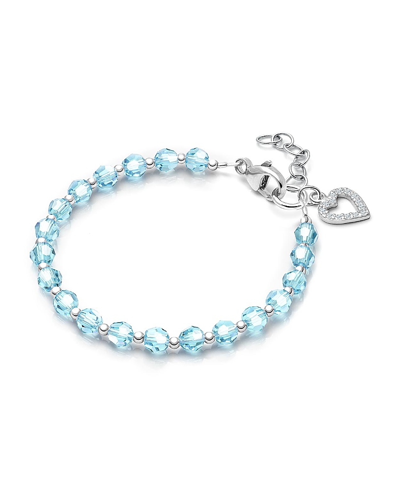 Tiny Blessings Children's Sterling Silver Birthstone Crystal Bracelet Girls' 6.25" Bracelet