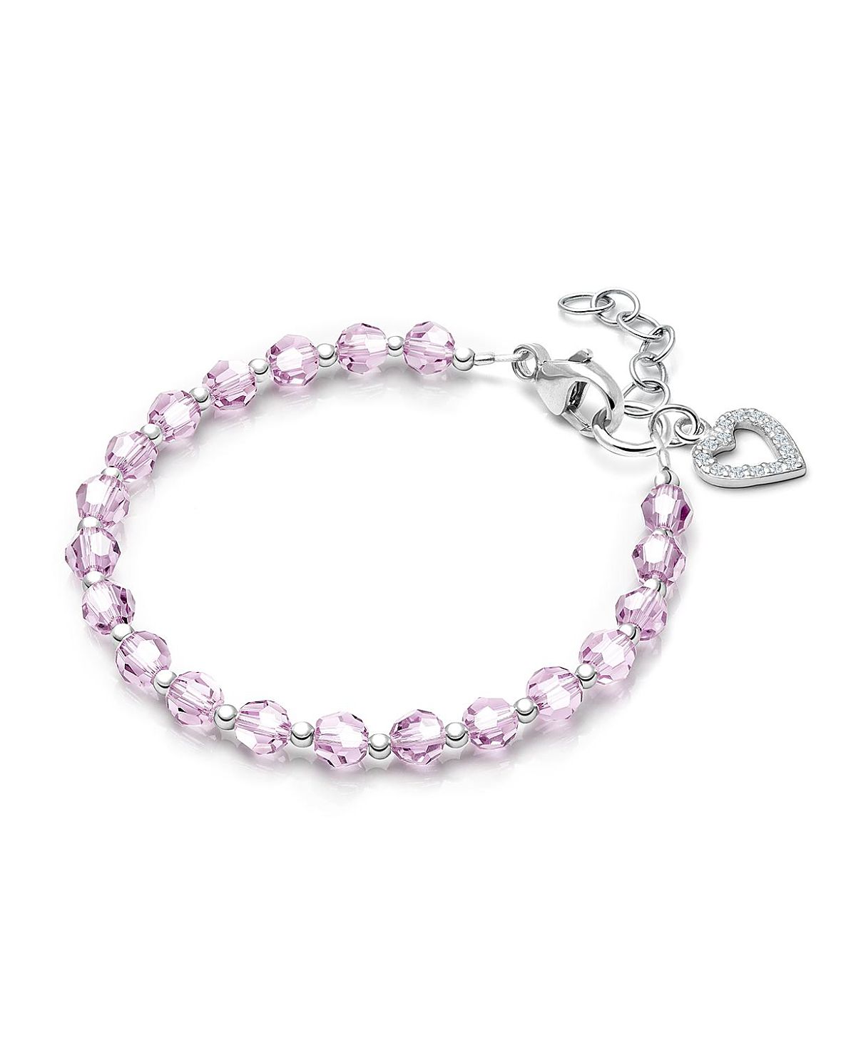 Tiny Blessings Children's Sterling Silver Birthstone Crystal Bracelet Girls' 6.25" Bracelet